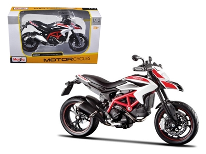 Picture of Maisto 13015 2013 Ducati Hypermotard Sp White Motorcycle Model 1/12