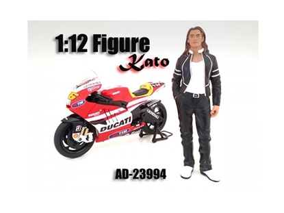 Picture of American Diorama 23994 Biker Kato Figure / Figure For 1:12 Scale Motorcycles