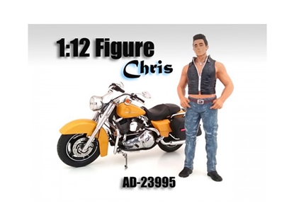 Picture of American Diorama 23995 Biker Chris Figure For 1:12 Scale Motorcycles