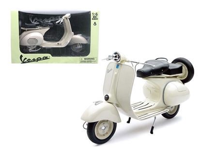 Picture of New Ray 49273 1955 Vespa 150 Vl 1t Beige Motorcycle Scooter 1/6 Diecast Model
