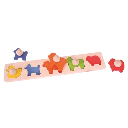 Picture of Bigjigs Toys Bb041  Matching Board Puzzle Animals