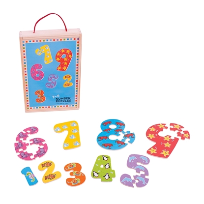 Picture of Bigjigs Toys Bj507  1-9 Number Puzzles