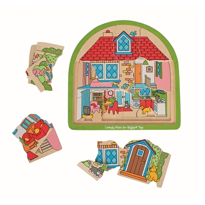 Picture of Bigjigs Toys Bj588  Multi-layer House Puzzle