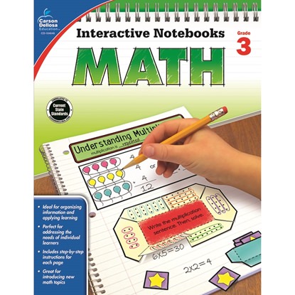 Picture of Carson Dellosa 104648  Interactive Notebooks Math Gr 3