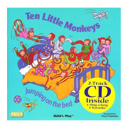 Picture of Childs Play Books 9781904550679  Ten Little Monkeys 8x8 Book With Cd