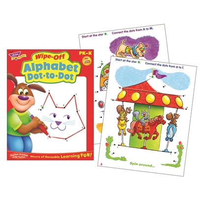 Picture of Alphabet Dot To Dot Wipe Off Book