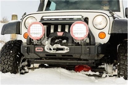 Picture of ARB 4x4 Accessories 3450430 ARB Textured Black Jeep JK Wrangler Stubby Bar Front Bumper (Black) - 3450430