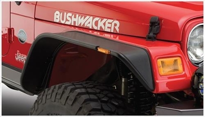 Picture of Bushwacker 10055-07 Bushwacker Flat Style TJ Wrangler Front Fender Flares (Paintable) - 10055-07