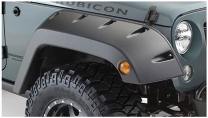 Picture of Bushwacker 10077-02 Bushwacker Pocket Style JK Wrangler Front Fender Flares (Paintable) - 10077-02
