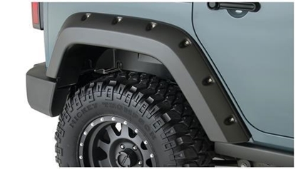 Picture of Bushwacker 10080-02 Bushwacker Pocket Style JK Wrangler Rear Fender Flares (Paintable) - 10080-02