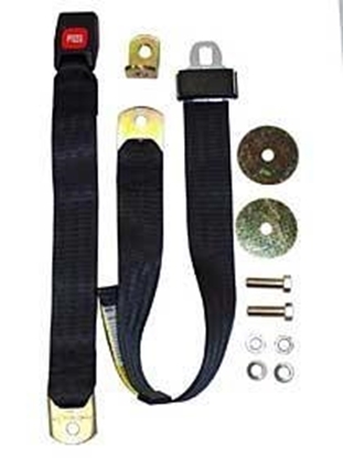 Picture of Crown Automotive BELT1B Crown Automotive Replacement Rear Lap Seat Belt (Black) - BELT1B
