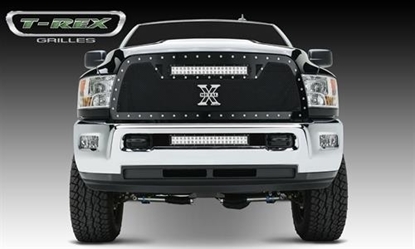 Picture of T-Rex Grilles 6394521 T-Rex Grilles Torch Series Bolt- On LED Light Bumper Grille ( Black) - 6394521
