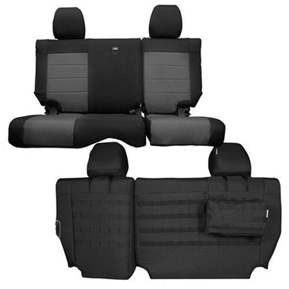Picture of Bartact JKSC2013R4BG Bartact Rear Split Bench Seat Cover (Black/Gray) - JKSC2013R4BG