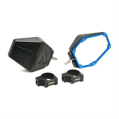 Picture of Assault Industries 101005SM03022 Assault Industries Bomber Side Mirrors w/ 1.75 Inch Clamp - Black/Blue - 101005SM03022