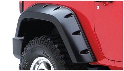 Picture of Bushwacker 10046-02 Bushwacker Max Coverage JK Wrangler Rear Fender Flares (Paintable) - 10046-02