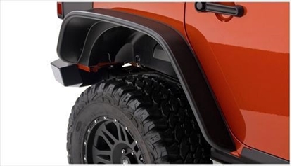 Picture of Bushwacker 10050-07 Bushwacker Flat Style JK Wrangler Unlimited Rear Fender Flares (Paintable) - 10050-07