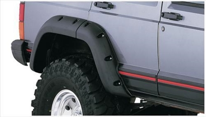 Picture of Bushwacker 10036-07 Bushwacker Cut-Out Style XJ Cherokee Rear Fender Flares (Paintable) - 10036-07
