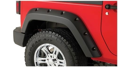 Picture of Bushwacker 10078-02 Bushwacker Pocket Style JK Wrangler Rear Fender Flares (Paintable) - 10078-02