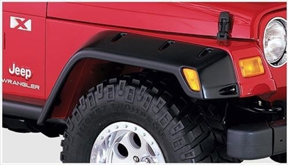 Picture of Bushwacker 10029-07 Bushwacker Pocket Style TJ Wrangler Front Fender Flares (Paintable) - 10029-07