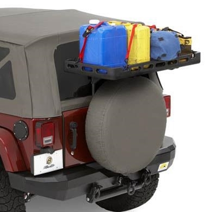 Picture of Bestop 41412-01 Bestop HighRock 4x4 Tailgate Rack Bracket System in Black - 41412-01