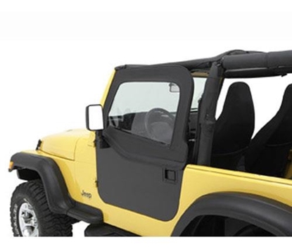 Picture of Bestop 51805-35 Bestop HighRock 4x4 Front Upper Element Doors in Black Diamond - 51805-35