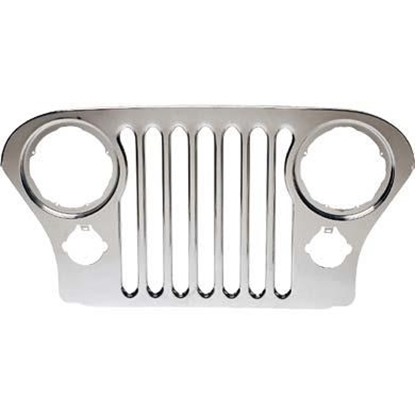 Picture of Jeep 82208105 Jeep Factory Grille Cover (Chrome) - 82208105