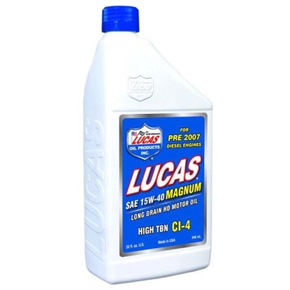 Picture of Lucas Oil 10075 Lucas Oil Synthetic 15W-40 Magnum Oil - 10075