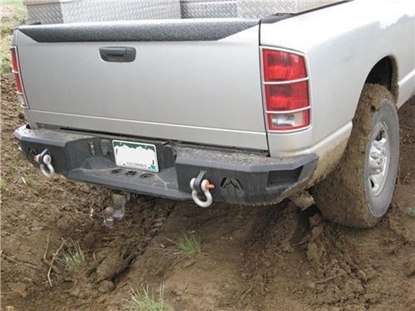 Picture of Fab Fours DR03-W1050-1 Fab Fours Full Size Rear Bumper (Black) - DR03-W1050-1