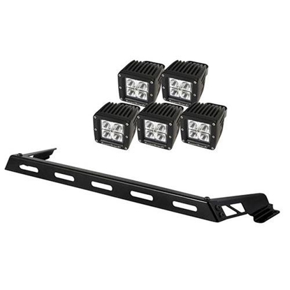 Picture of Rugged Ridge 11232.05 Rugged Ridge Hood Light Bar Kit - 11232.05