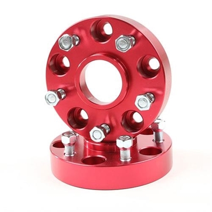 Picture of Alloy USA 11303 Alloy USA 5x5 Inch Bolt Pattern with 1.25 Inch Offset Wheel Spacers (Red) - 11303