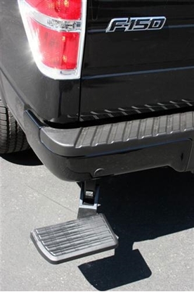 Picture of AMP-Research 75302-01A AMP BedStep Bumper Step (Black) - 75302-01A