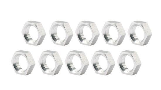 5/8-18 RH Alum Jam Nuts Thin O.D. 10pk