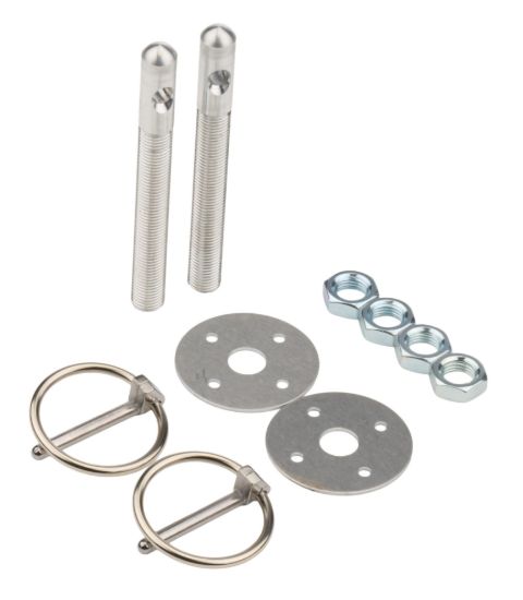 Alum Hood Pin Kit 3/8in Silver