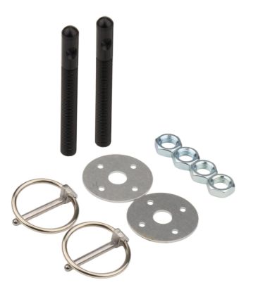 Alum Hood Pin Kit 3/8in Black