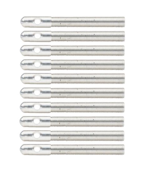 Aluminum Hood Pins 3/8in Silver 10pk