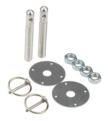 Alum Hood Pin Kit 1/2in with 3/16in Clips Silver