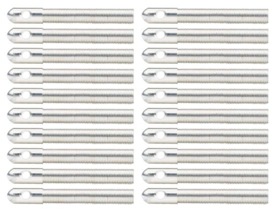 Alum Hood Pins 1/2in 1/4in Holes Silver 20pk