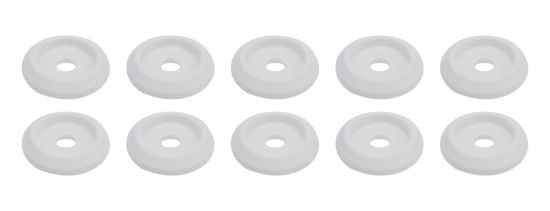 Body Bolt Washer Plastic White 10pk