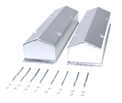 Valve Covers SBC Fab Aluminum w/o Tubes