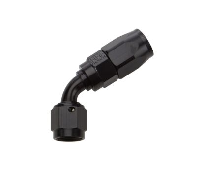 Reusable Hose End Black 60 Deg Elbow -6