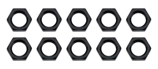 Bulkhead Nuts Black -3 Black 10pk
