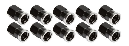 QC Cover Nuts Short Black 10pk