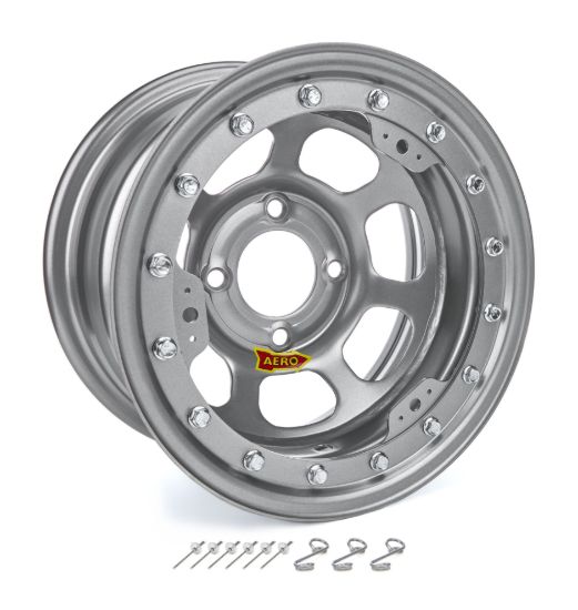 13x7 2in. 4.50 Silver Beadlock Wheel