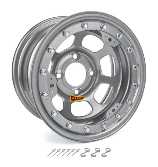 13x8 2in. 4.50 Silver Beadlock Wheel