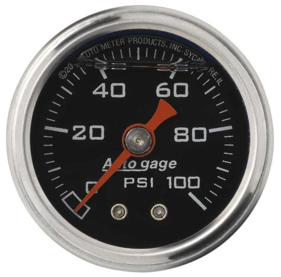 1-1/2in Pressure Gauge - 0-100psi - Black Face