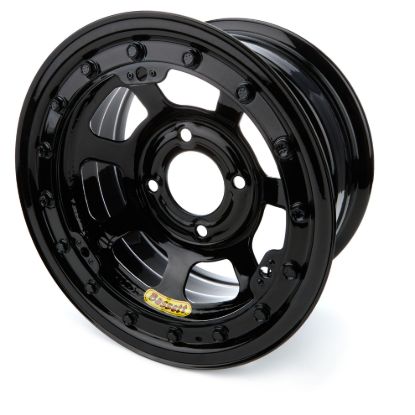 Wheel 13X7 4X4.5 4in BS Black D-Hole