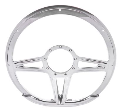 Steering Wheel 14in D-Shape Victory Polished