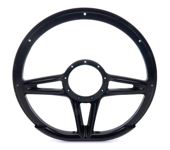 Steering Wheel 14in D-Shape Victory Black