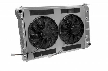 Radiator w/Fans C-10 Trk 73-87 Trans Raw