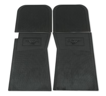 65-66 Mustang Pony Floor Mats Black